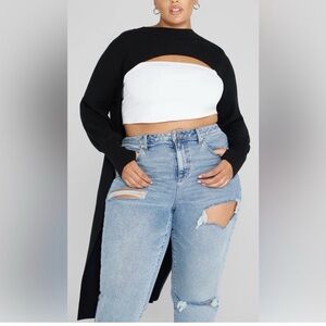 Fashion to Figure Black Sweater Shrug